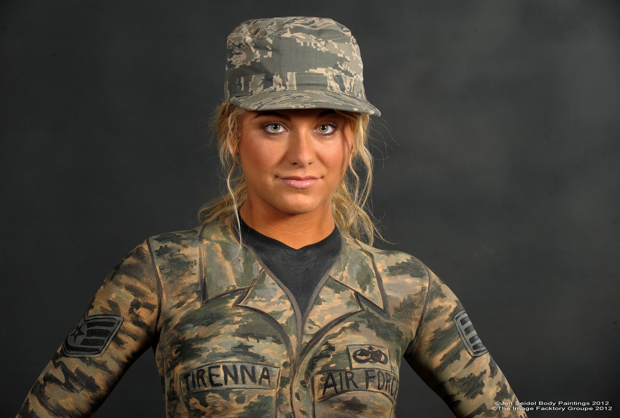 Military Body Paint Gallery by Professional Body Painter Jen Seidel.